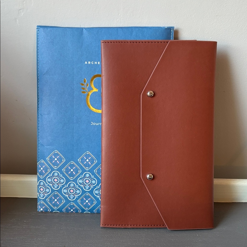 Archer & Olive Brown Vegan Leather Journal Cover -